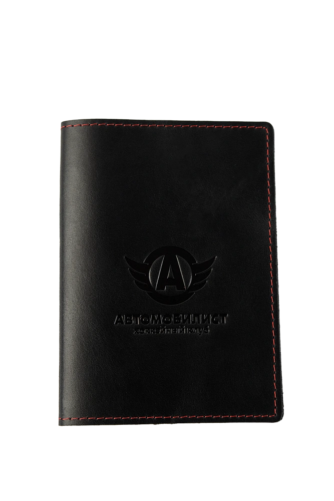 Обложка на паспорт, нат. кожа, чёрный