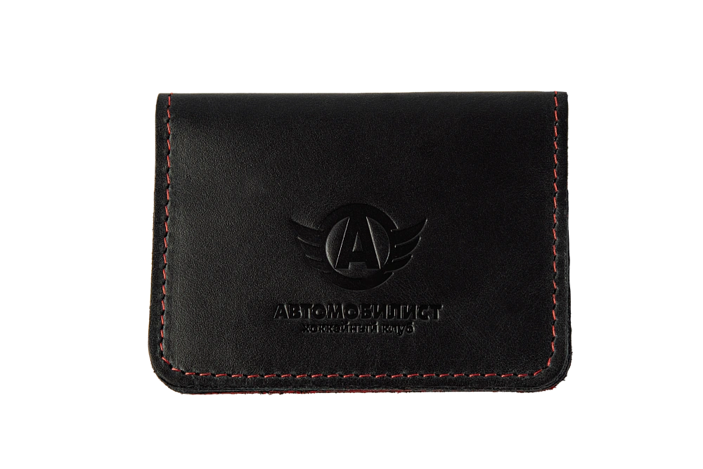 Картхолдер-книжка, нат. кожа, чёрный